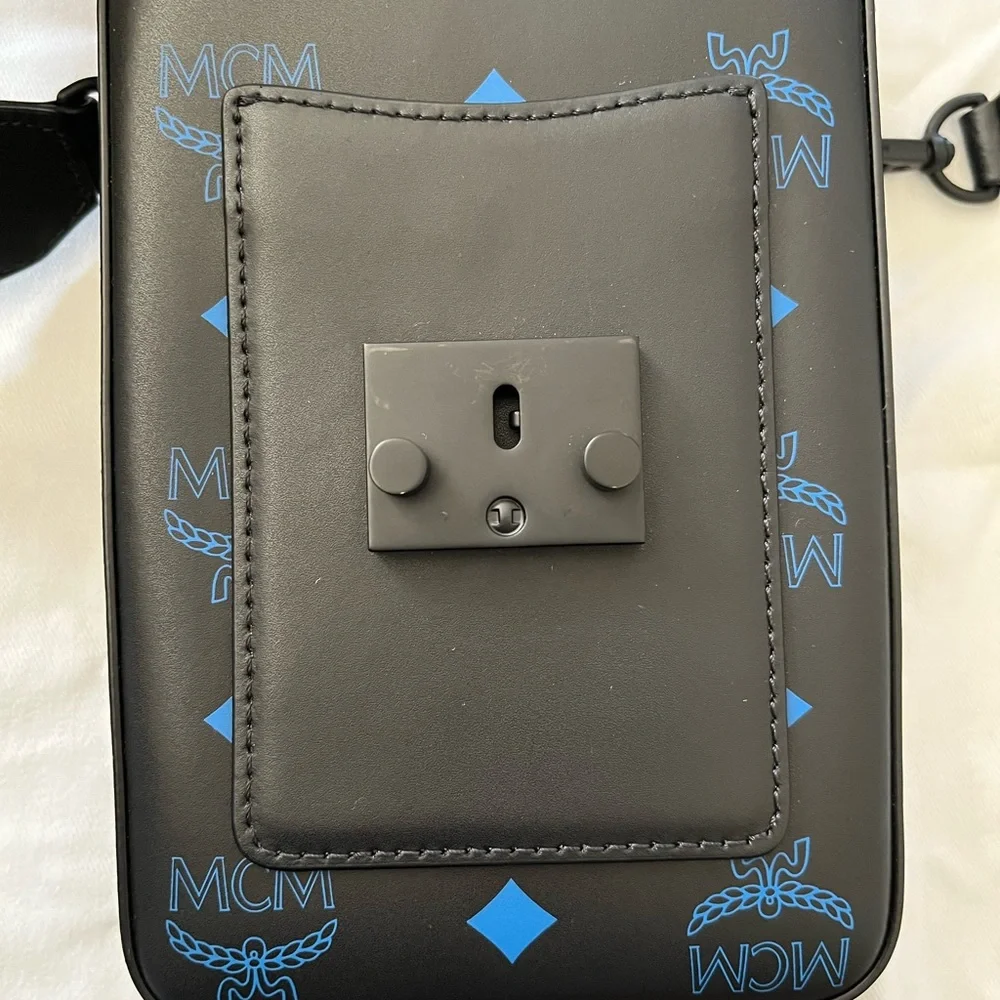 NEW MCM Colorplash Logo Coated Canvas Crossbody Bag - Picture 7 of 8